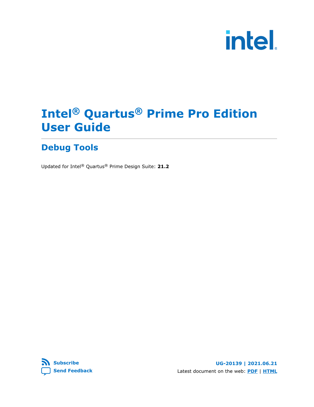 Intel Quartus Prime Pro Edition User Guide: Debug Tools Send Feedback