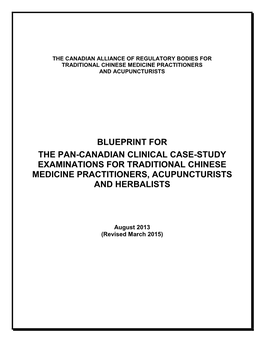 Blueprint for the Pan-Canadian Clinical Examinations For