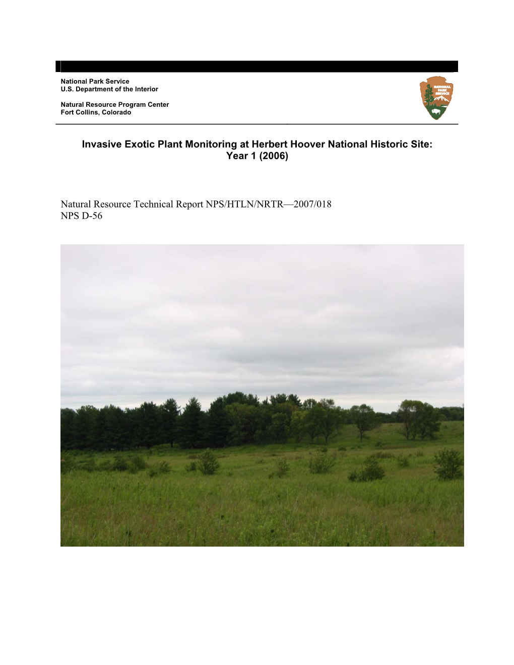 Invasive Exotic Plant Monitoring at Herbert Hoover National Historic Site: Year 1 (2006)