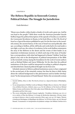 The Hebrew Republic in Sixteenth-Century Political Debate: the Struggle for Jurisdiction