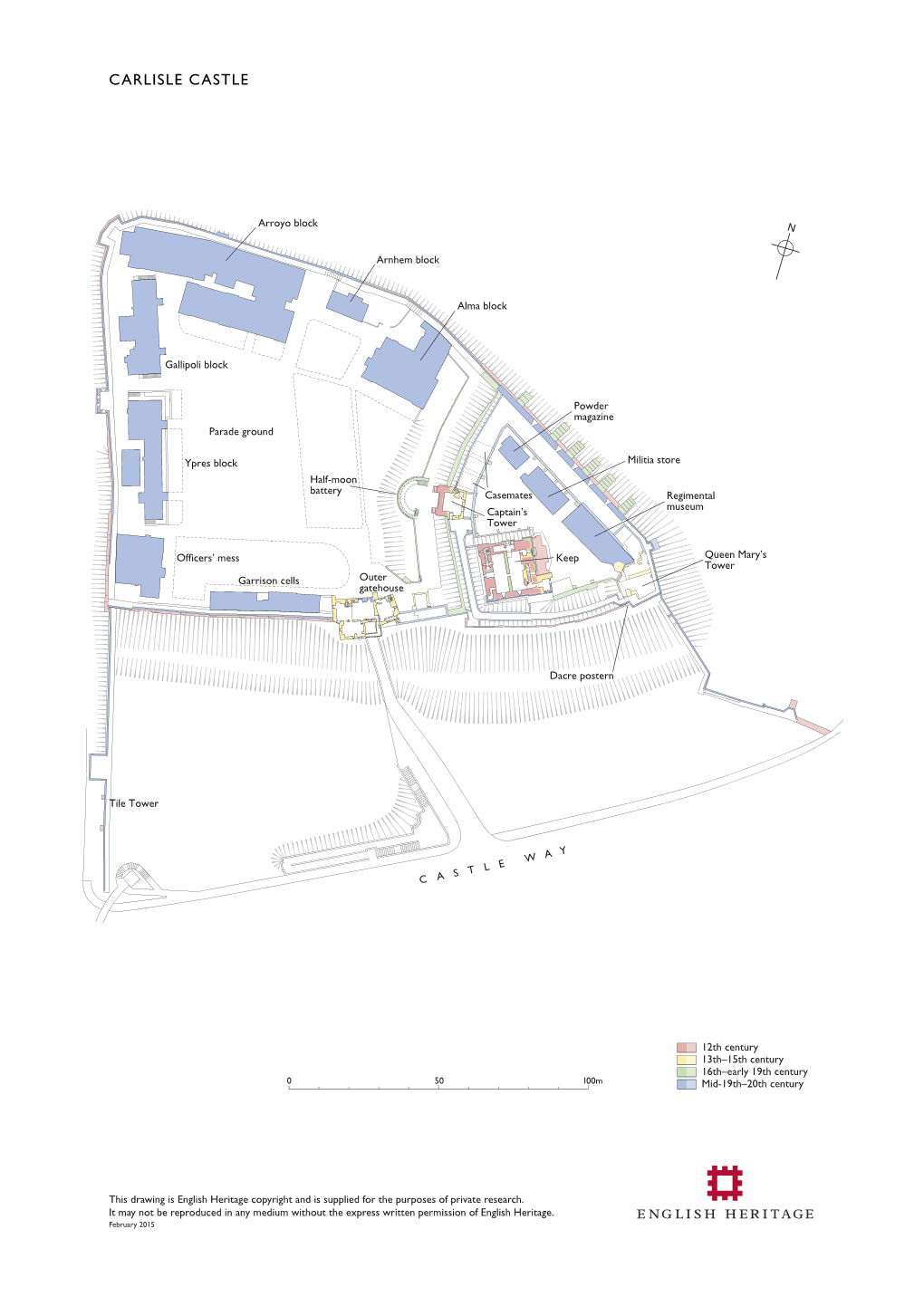 Download a Plan of Carlisle Castle
