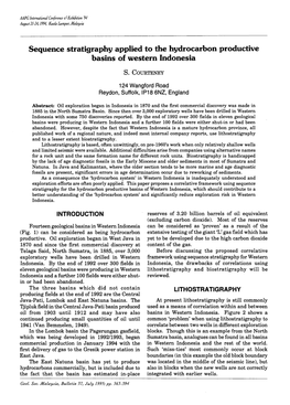 Sequence Stratigraphy Applied to the Hydrocarbon Productive Basins of Western Indonesia