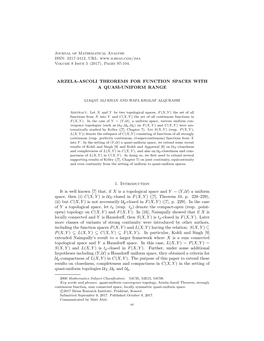 Arzela-Ascoli Theorems for Function Spaces with a Quasi-Uniform Range