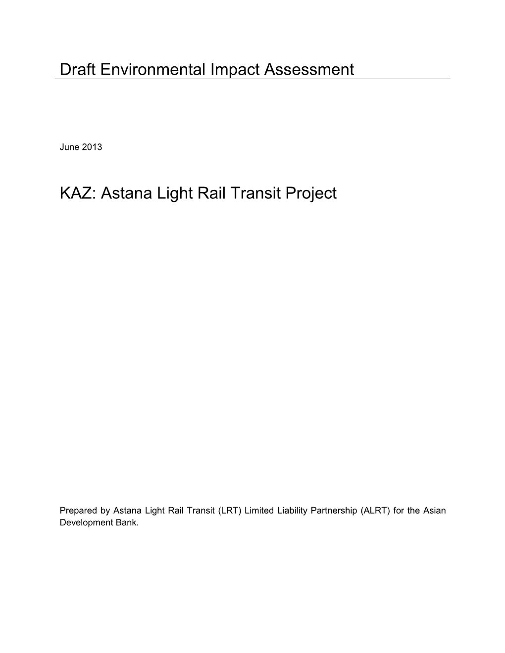 45195-001: Astana Light Rail Transit Project