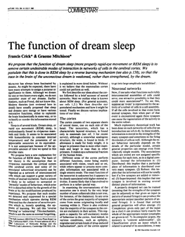 The Function of Dream Sleep