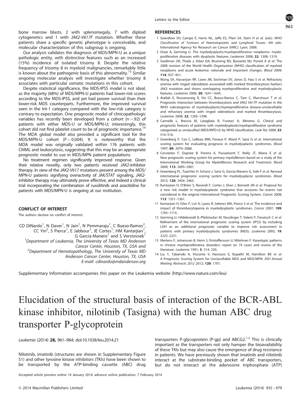 With the Human ABC Drug Transporter P-Glycoprotein