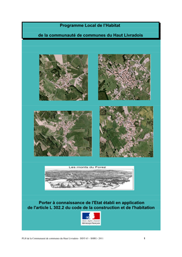 Programme Local De L'habitat De La Communauté De Communes Du