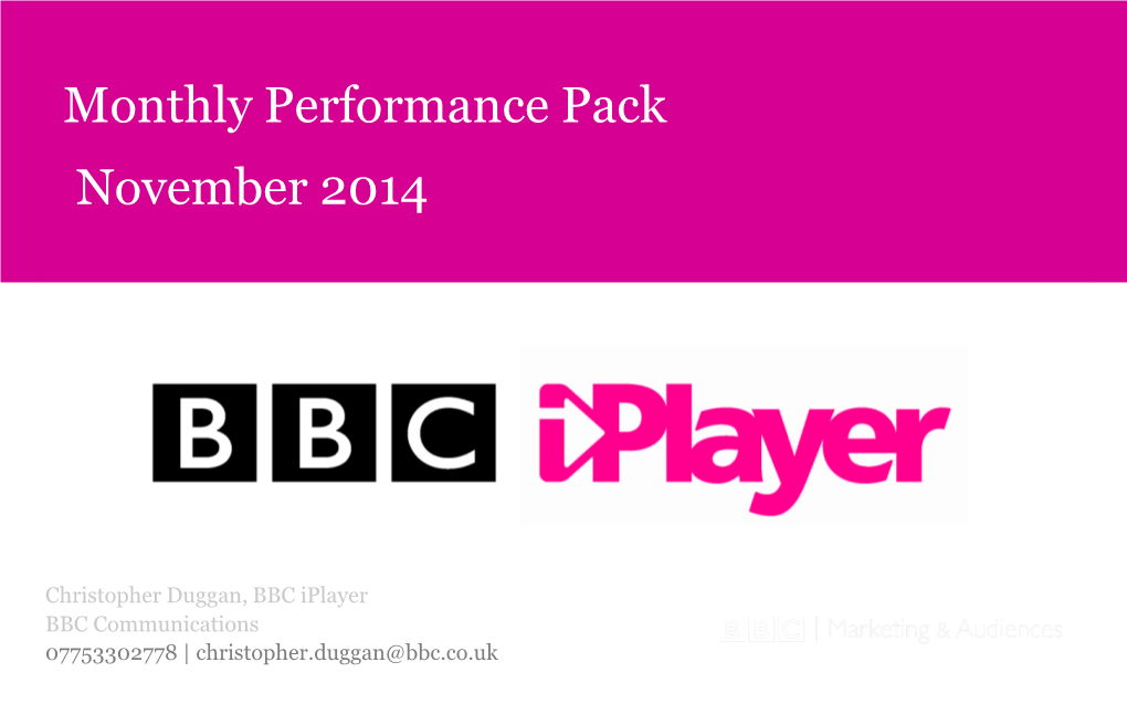 November 2014 Monthly Performance Pack