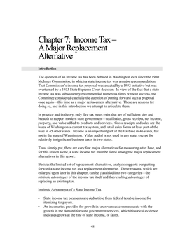 Income Tax − a Major Replacement Alternative