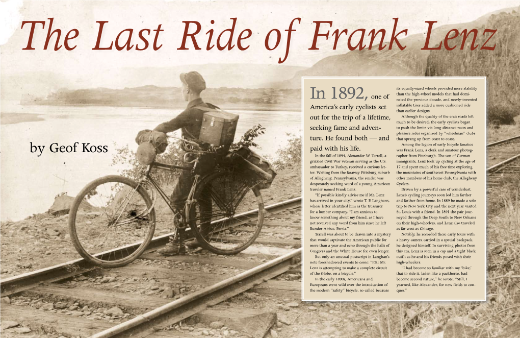 The Last Ride of Frank Lenz
