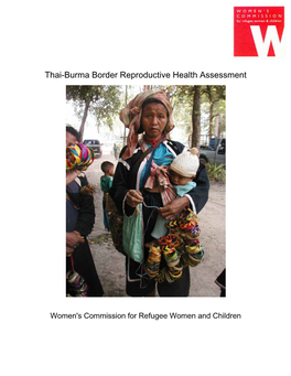 Thai-Burma Border Reproductive Health Assessment
