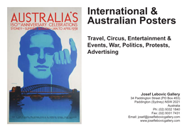 International & Australian Posters