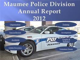 2012 Maumee Police Staff Allocation 56 Employees (1 Retirement) 2%