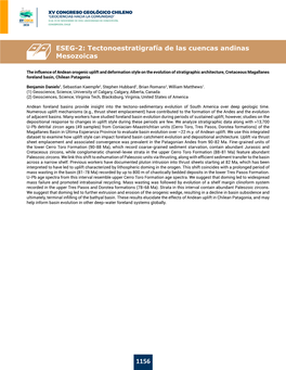 ESEG-2: Tectonoestratigrafía De Las Cuencas Andinas Mesozoicas