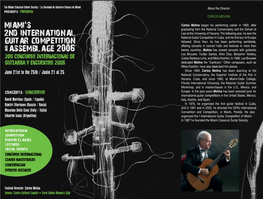 Miami S 2Nd International Guitar Competition Assemblage 2006