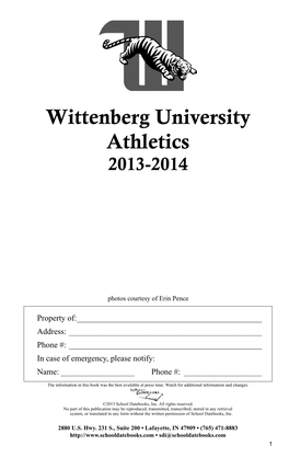 Wittenberg University Athletics 2013-2014