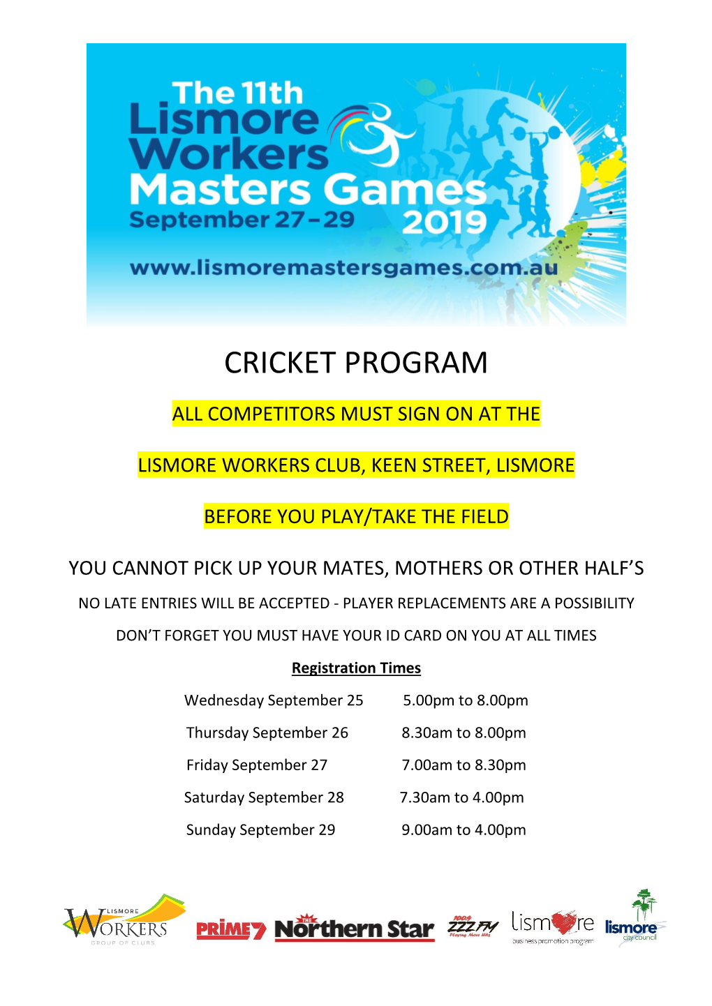 Cricket Program