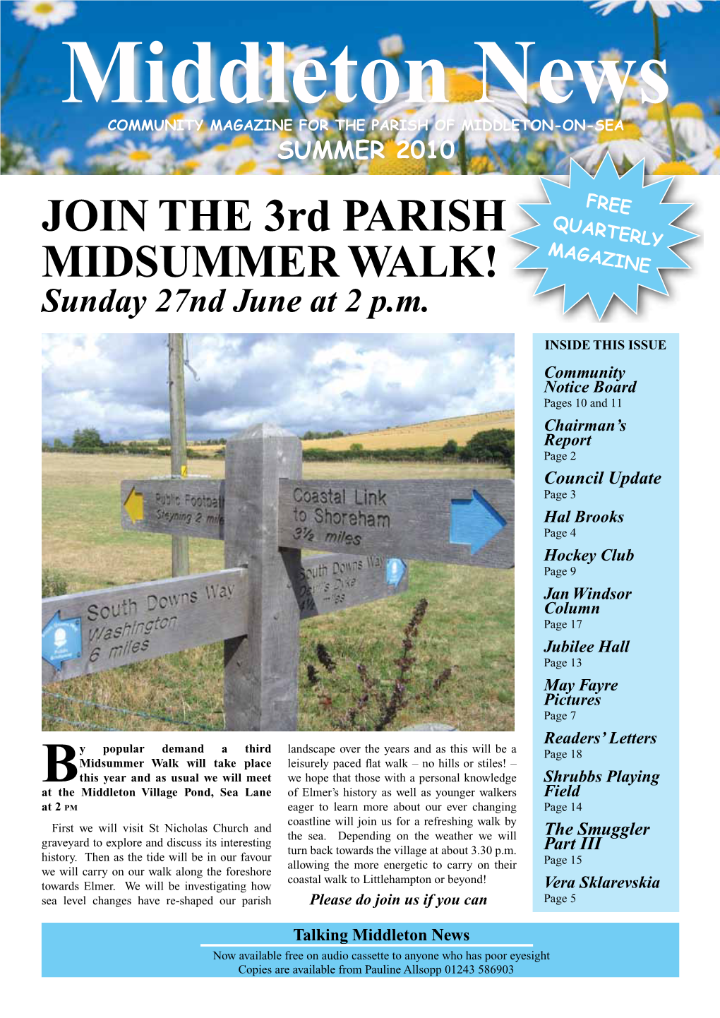 Middleton News COMMUNITY MAGAZINE for the PARISH of MIDDLETON-ON-SEA SPRING 2009