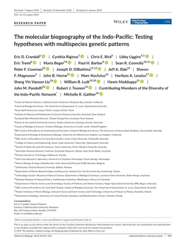 The Molecular Biogeography of the Indo‐Pacific: Testing Hypotheses with Multispecies Genetic Patterns