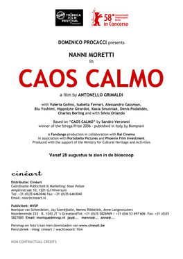 NANNI MORETTI in CCAAOOSS CCAALLMMOO a Film by ANTONELLO GRIMALDI