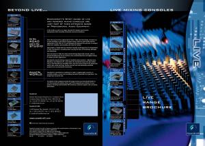 Live Range Brochure Live Mixing Consoles Beyond Live
