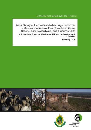 Aerial Survey of Elephants and Other Large Herbivores in Gonarezhou NP, Zinave NP and Surrounds