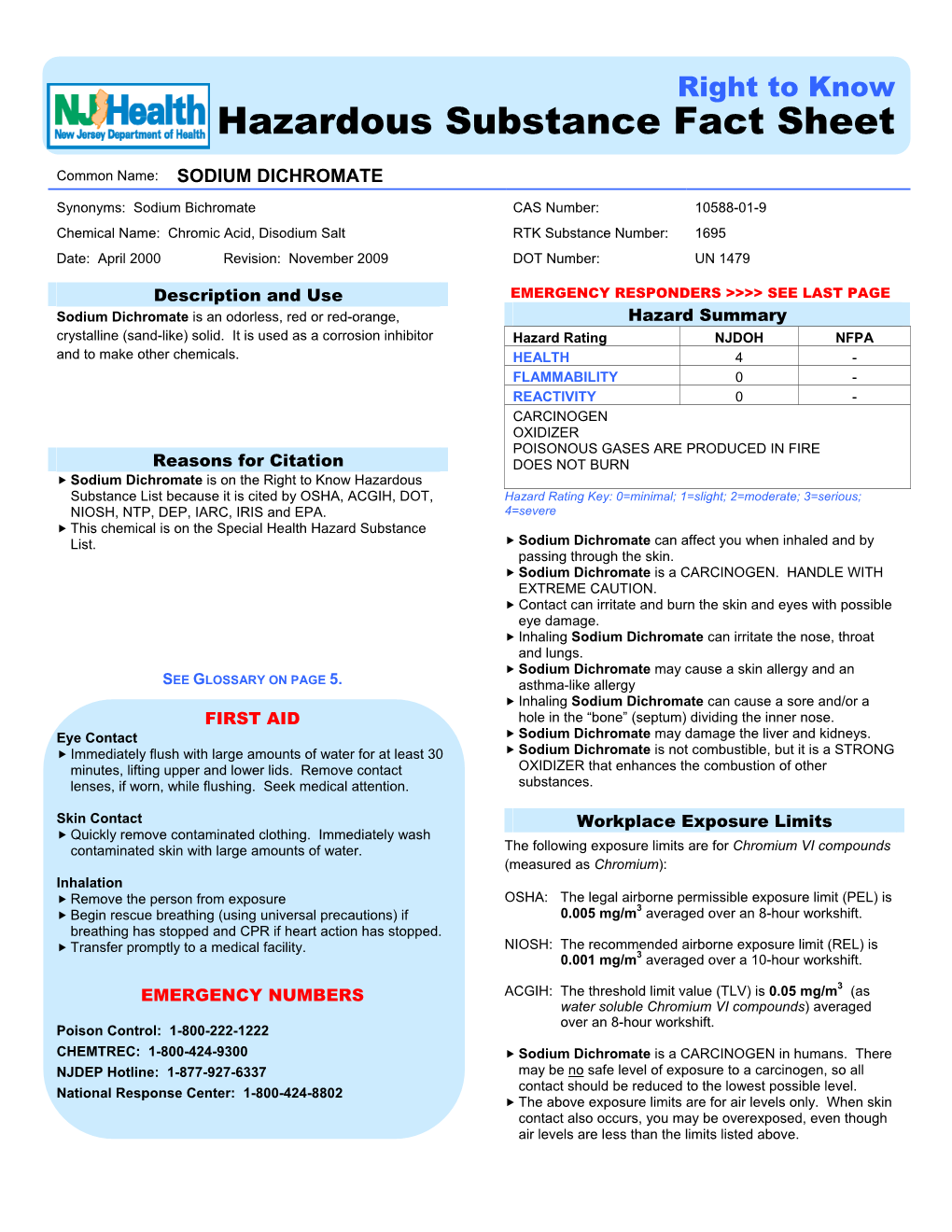 Website F Sodium Dichromate May Cause a Skin Allergy