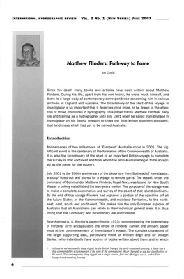 Matthew Flinders: Pathway to Fame