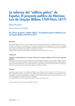 De España. El Proyecto Político De Mariano Luis De Urquijo (Bilbao,1769-París,1817)