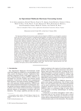 An Operational Multiscale Hurricane Forecasting System