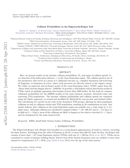 Collision Probabilities in the Edgeworth-Kuiper Belt