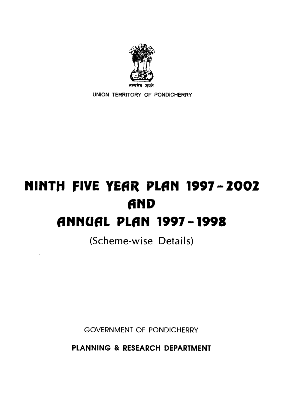 NINTH FIVE Yefir Plfin 1997-2002 UND Unnudl Plfin 1997-1998 (Scheme-Wise Details)