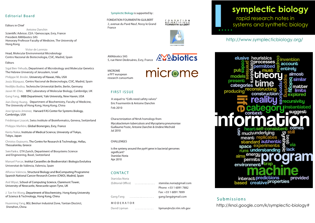 Symplectic Biology