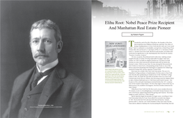Elihu Root: Nobel Peace Prize Recipient and Manhattan Real Estate Pioneer