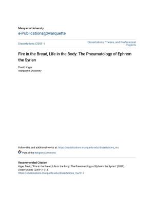 The Pneumatology of Ephrem the Syrian