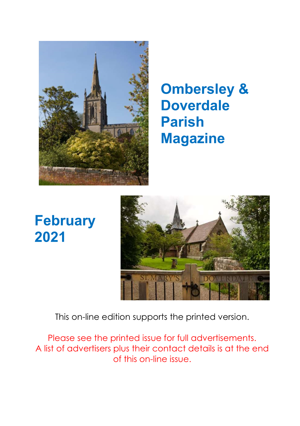 Ombersley & Doverdale Parish Magazine February 2021