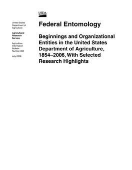 Federal Entomology Agriculture