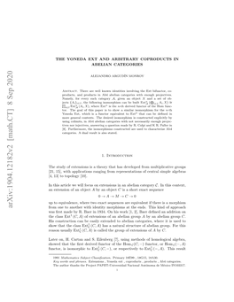 The Yoneda Ext and Arbitrary Coproducts in Abelian Categories