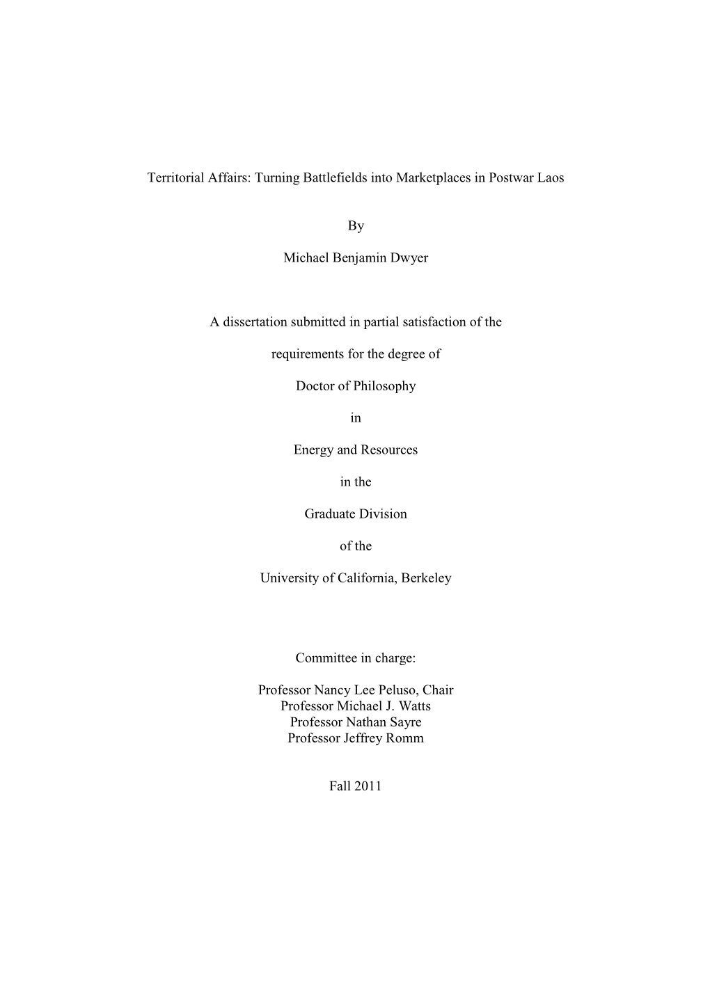 Dwyer Dissertation