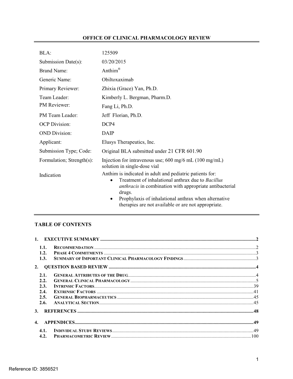 125509 Obiltoxaximab Clinpharm PREA