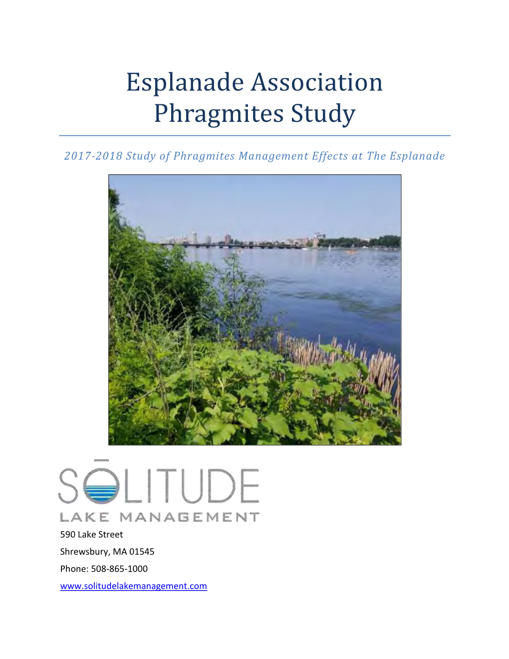 Esplanade Association Phragmites Study