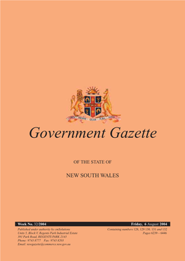 Government Gazette