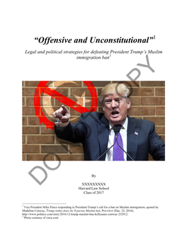 “Offensive and Unconstitutional”