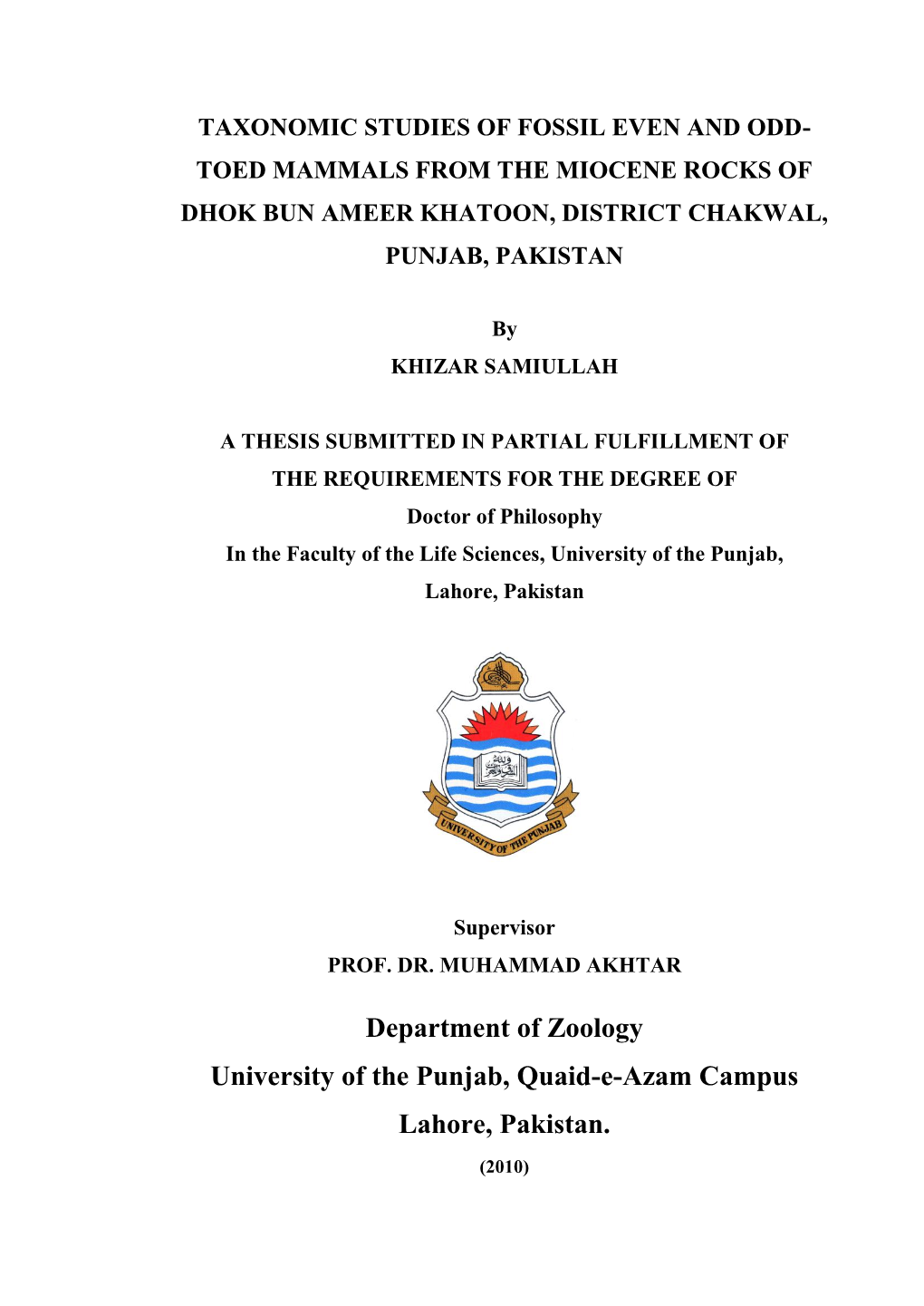 CHAPTER 3 Systematic Palaeontology