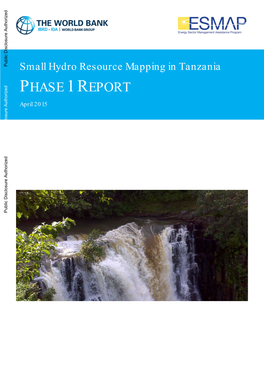3 Scaling up the Development of Small Hydropower in Tanzania