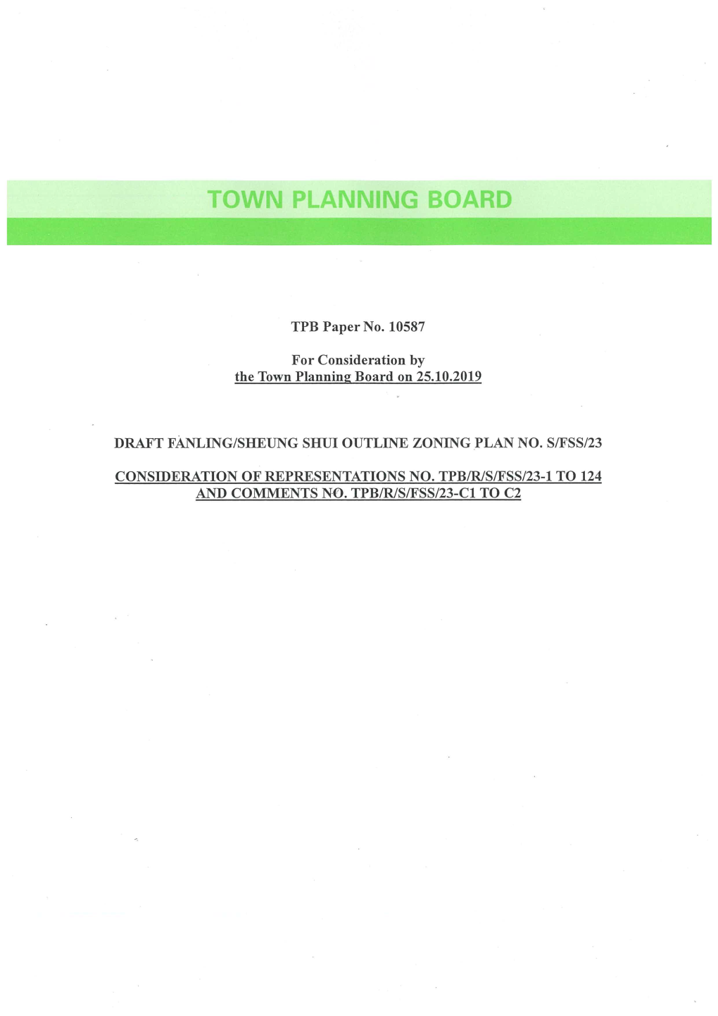 Town Planning Board Paper No.10587
