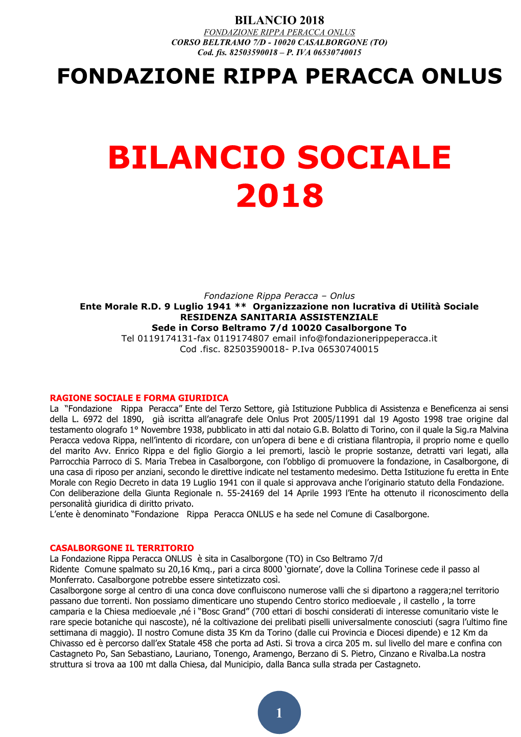 Bilancio Sociale 2018