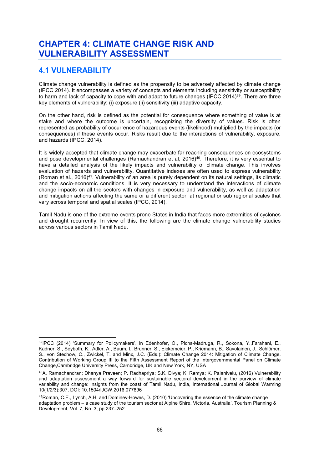 Chapter 4: Climate Change Risk and Vulnerability Assessment