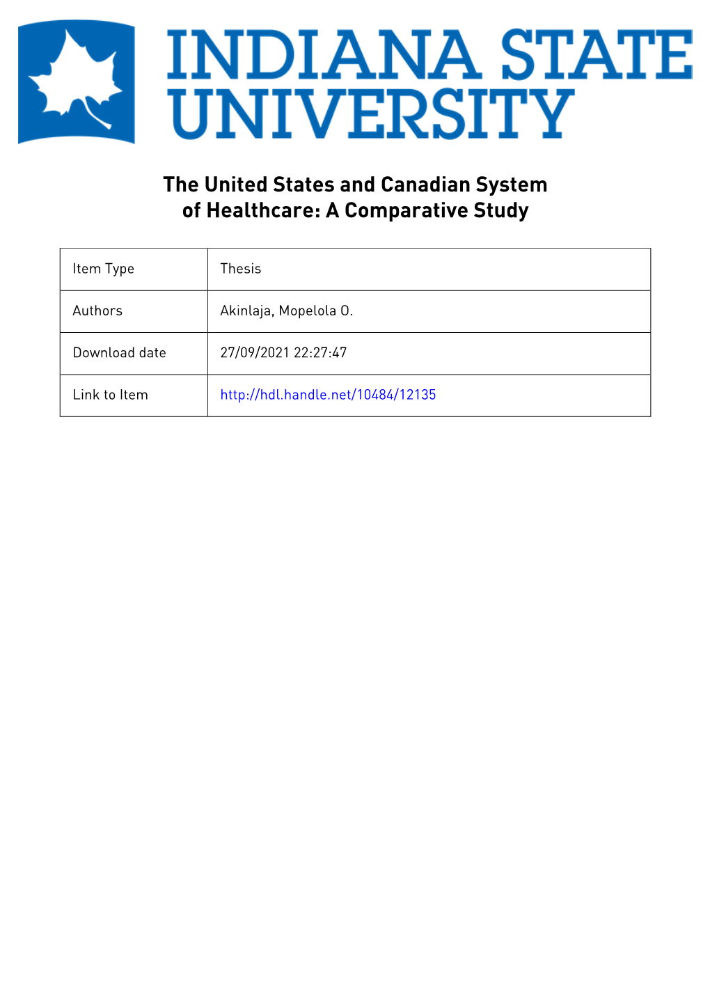 US VS CANADA the United States and Canadian System of Healthcare