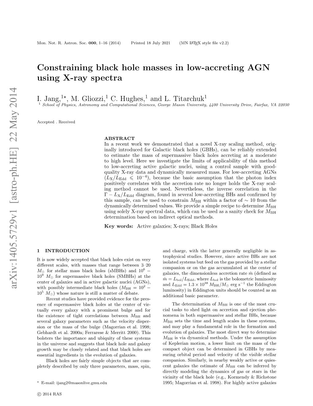Constraining Black Hole Masses in Low-Accreting AGN Using X-Ray Spectra